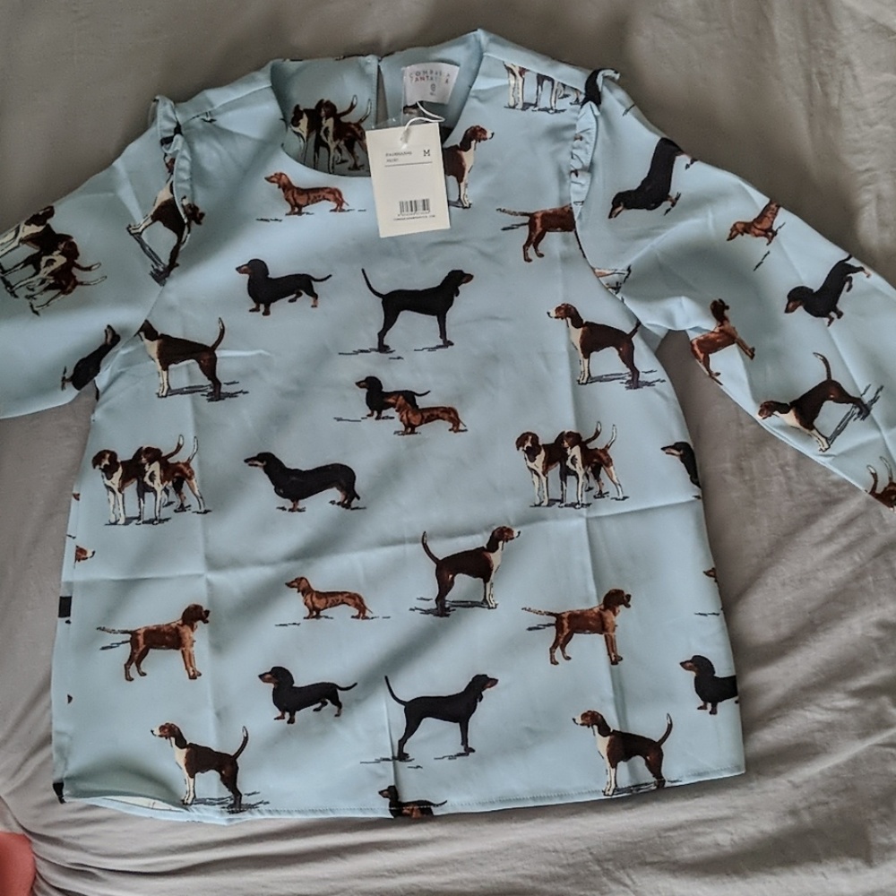 Blue dog shirt